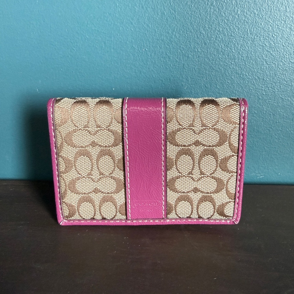 Coach Tan and Pink Wallet